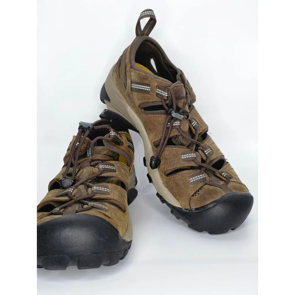 Men's KEEN Brown Black Waterproof Sandals Size 10